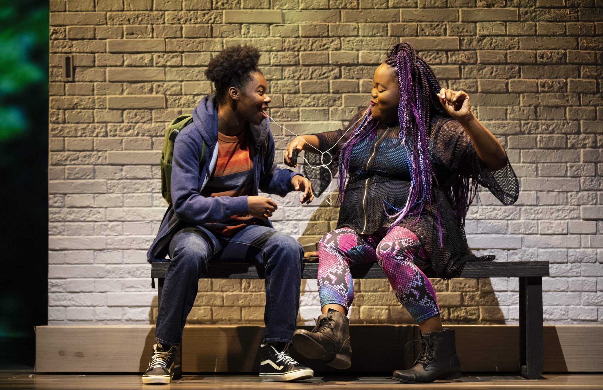 Kadijah Raquel and Ashley D. Kelley in the world premiere of Eve’s Song, written by Patricia Ione Lloyd | Photo credit: Joan Marcus