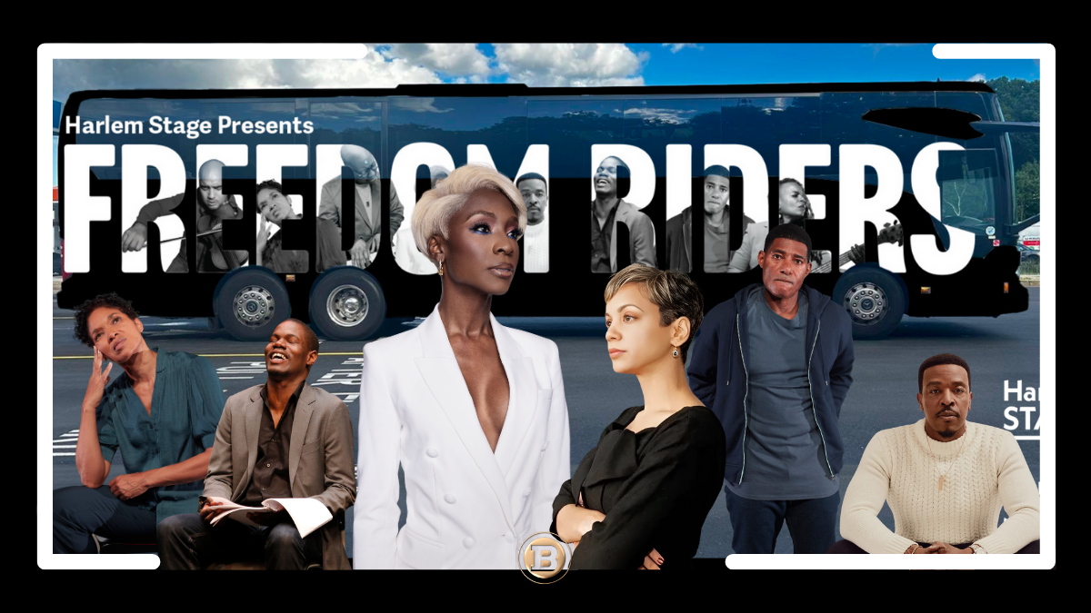 Lisa Arrindell, Stephen Tyrone Williams Angelica Ross, Indira Etwaroo, Billy Eugene Jones, and Russell Hornsby for Freedom Riders: A Journey with No End in Sight for Harlem Stage